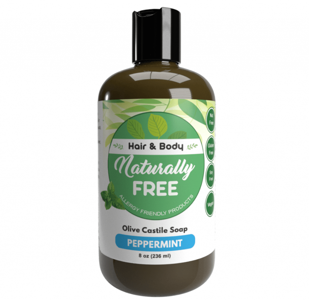 Liquid Castile Soap with Castor - Unscented Glass Refillable with Pump